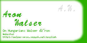 aron walser business card